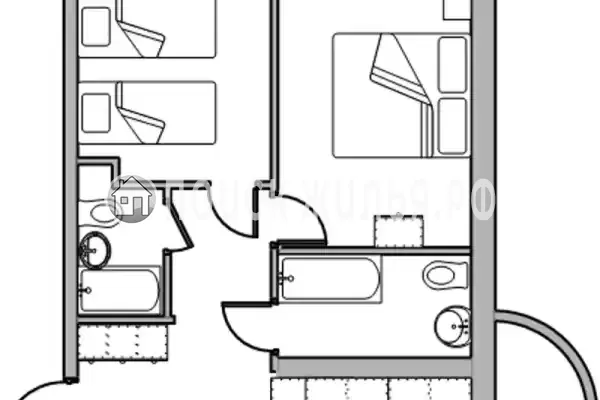 Частный сектор «Апартамент с двумя спальнями в Приморском парке»