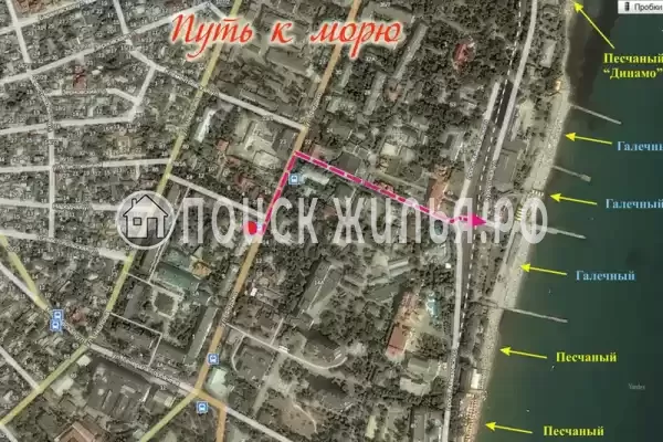 Частный сектор «Уютный 2-х комнатный дом у моря и набережной»